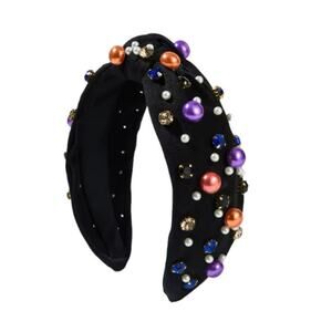 Jeweled Headband‎ Halloween Black Orange Purple